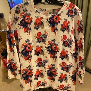 💐Laura Ashley rose flower cardigan